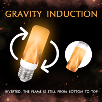 Ampoule LED à effet de flamme E27, AC85V-265V, 5W, lampe à feu, ampoule à maïs, lumière LED scintillante, effet de flamme dynamique pour l'éclairage domestique