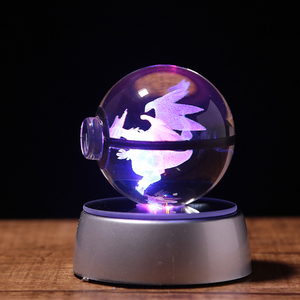 Mega Charizard K9 Crystal Poke Ball avec gravure laser 3D et lumière Cadeau pour enfants - Product Image 3