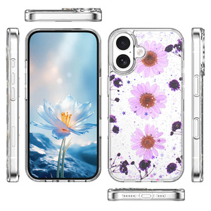 เคสโ<span class=keywords><strong>ท</strong></span>รศัพ<span class=keywords><strong>ท</strong></span>์มือถือกันกระแ<span class=keywords><strong>ท</strong></span>กแบบกำหนดเอง ลายดอกไม้ 3 มิติ เคลือบอีพ็อกซี่ ฝาหลังอะคริลิกแข็ง สำหรับ iPhone 17 16 15 14 Pro Max 17Air - Product Image 4