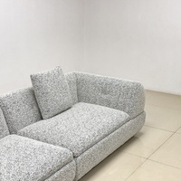 Italienische minimalist ische High-End-Baumwolle Leinen Stoff Super Moon Sofa Set Wohnzimmer Schnitts ofa mit Schwamm Füllmaterial