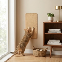Griffoir mural moderne en sisal pour chat et chien, résistant à l'usure, sans perte de fibres, meuble pour animaux emballé en carton