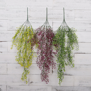 Decoración del hogar Decoración de pared verde Plantas colgantes de pared Plantas artificiales Hojas de follaje artificial Vid <span class=keywords><strong>Greeny</strong></span> - Product Image 1