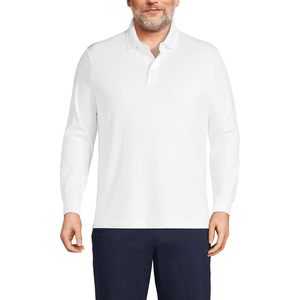 Camisa Polo de Manga Larga para Hombre FOXA, de Algodón Supima, con Botones, Antiarrugas, Tejido Piqué - Product Image 1