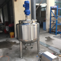 Mezclador Homogeneizador Emulsionante con Chaqueta de Acero Inoxidable, Agitador, Calentamiento Eléctrico, Engranaje y Bomba, Tanque de Mezcla de Alta Productividad