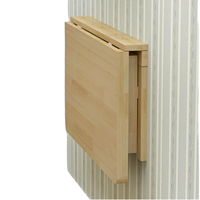 Tables pliantes murales en bois massif Misorat, bureaux d'ordinateur et de travail, 100 x 60 cm
