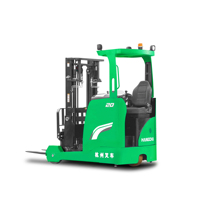 Chariot élévateur à fourche électrique lithium-ion 1,6T 1,8T 2T avec conducteur assis pour entrepôt, hauteur de levage 6m 8m 10m 12,5m