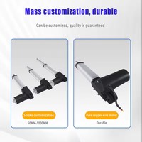 Aktuator Linear Listrik Grosir 12V/24V DC IP43 Tahan Air Bersertifikasi CE Torsi Tinggi Kapasitas Beban 6000N Magnet Permanen Kipas