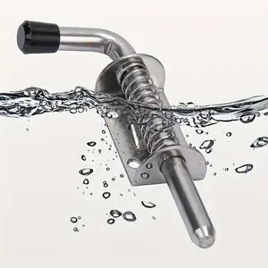 1/2 Stuks Zilver 304 Roestvrij Staal Veerbelaste Latch <span class=keywords><strong>Pin</strong></span> 35Mm Raam Kast Veiligheidsdeur Grendel Voor Huishoudelijke Hardware - Product Image 1