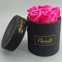 Kotak Kemasan Bunga & Topi Mewah Bulat dari Bahan Daur Ulang dengan Lapisan UV, Embossing, Desain Kustom