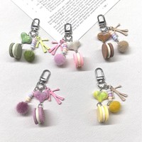 Porte-clés en forme de cœur en métal, figurine en peluche, breloque polyvalente et mignonne pour sac
