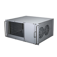 Boîtier de contrôle rackable 6U en aluminium certifié ISO9001 pour fabrication de tôlerie, avec poignée standard, IP54, argenté