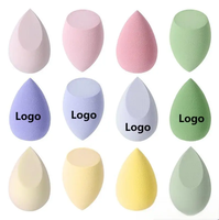 Lot d'éponges de maquillage en polyuréthane hydrophile en forme de goutte d'eau, lavables, certifiées ISO9001, pour le visage