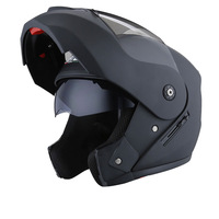Casque de moto transfrontalier pour hommes et femmes avec double visière et design révélateur à double miroir - Commuter