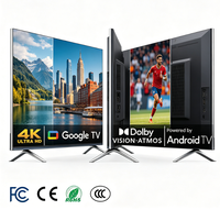 Téléviseur LED numérique intelligent Android 4K Ultra HD sans cadre de 55 pouces à fixation murale, angle de vision large et vibrant, pour le divertissement quotidien à la maison et au studio