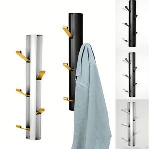 Vertical Folding Tree Shaped Coat Hanger Coat Hooks <b>Wall</b> Mounted Heavy Duty Coat Rack 4 Hooks Aluminum <b>Wall</b> Hooks for <b>Wall</b> - Product Image 5