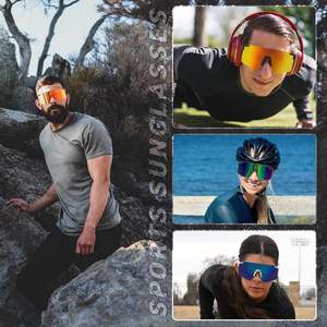 Moda marco cuadrado negro polarizado Uv400 bicicleta ciclismo de gran tamaño al aire libre correr gafas deportivas gafas de sol - Product Image 5