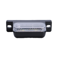 Lumière de plaque d'immatriculation LED rectangulaire 87 mm 12V 24V blanche avec 2 trous de vis universelle pour camion, remorque, camionnette, wagon