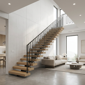 Kit de balustres, meneaux et rampes d'escalier en fer forgé et laiton, finitions or et <span class=keywords><strong>noir</strong></span>, ovales, sur mesure, économiques - Product Image 2