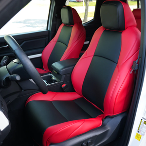 Housses de siège sur mesure en cuir pour 5 places, ensemble complet pour Toyota Tacoma 2001-2025 (modèles Regular, Access, Double, Hybrid) - Product Image 3