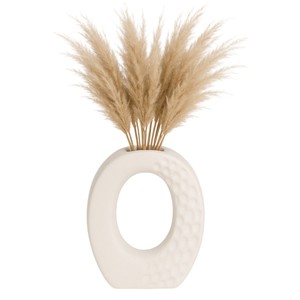 Vaso in ceramica scolpito con intaglio aperto per soggiorno, vaso decorativo per fiori, accenti per camera da letto, decorazioni per ufficio - Product Image 2