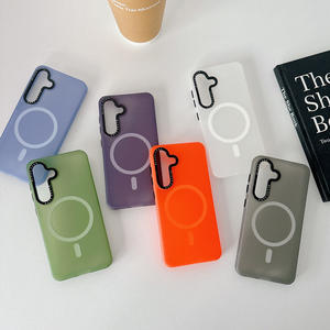 Mode Magnétique Mat Téléphone étui pour <span class=keywords><strong>iphone</strong></span> 15 ProMax 14 13 <span class=keywords><strong>12</strong></span> Pro Max 15Pro Sans Fil De Charge Antichoc Givré Couverture - Product Image 3