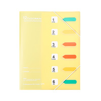 Suministros de Oficina, Carpeta de Documentos de PP con 6 Compartimentos, Organizador de Archivos Colorido con Cordón, Carpeta Tipo Inserto A4, Modelo 2026.1.7, Venta al Por Mayor