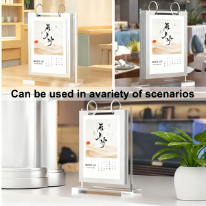 Exhibidor de Acrílico Moderno, Personalizable, Reciclable, Tipo T, para Tarjetas de Múltiples Páginas, Tamaño A6/A4, para <span class=keywords><strong>Restaurante</strong></span> - Product Image 6