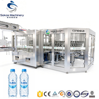 Ligne complète de mise en bouteille d'eau potable Sokos 3 en 1, machine de remplissage d'eau, usine de remplissage d'eau minérale, ligne de production d'eau pure