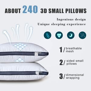 Relleno alternativo de plumón suave y esponjoso, almohada con fuelle para dormir de lado y de espalda, almohada de colección de hoteles de lujo - Product Image 4