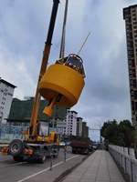 Bouée de surveillance de la qualité de l'eau en EVA et HDPE, durable, à énergie solaire, pour amarrage marin, avec piston et charnière pour eaux ouvertes, BT ISO9001:2015