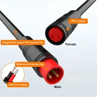 Connecteur de câble d'affichage pour vélo électrique étanche M6 M8, prise mâle/femelle, 2 3 4 5 6 broches, 20 cm