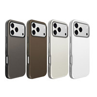 Casing Kulit PU Mewah Magnetik Anti Benturan Kompatibel Dengan Tali Selempang Penutup Belakang Kulit untuk iPhone 17 Air Pro Max