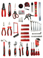 Kits d'outils portables en acier au carbone avec tournevis, ensemble d'outils ménagers, outils manuels et électriques en plastique OEM