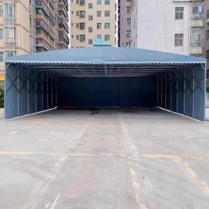 Tente portable pliable, abri de voiture pliable, tente pare-soleil extensible imperméable avec revêtement PVC, pour stationnement extérieur - Product Image 2