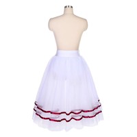 Venta caliente de fábrica mujer medio tutú niñas blanco medio tutú clase desgaste trajes de baile de Ballet