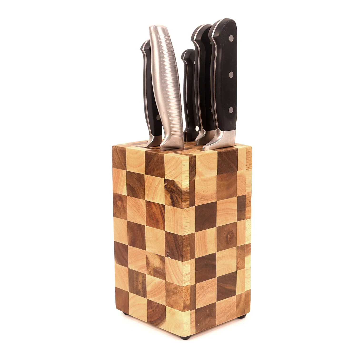 Wooden magnetic knife rack