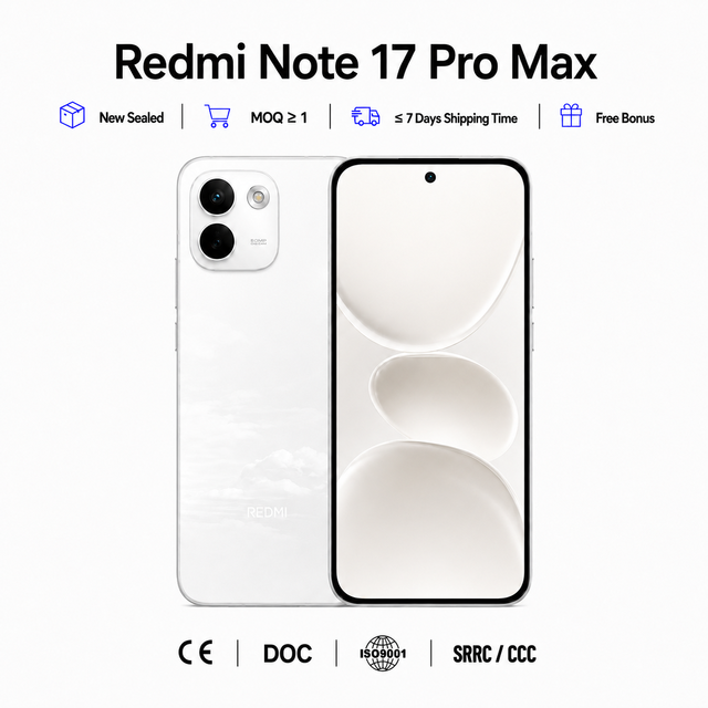 B2B Wholesale Note 17 Pro Max 5G Smartphone 6.8-inch 1.5K 120Hz AMOLED 10000mAh 100W Bulk Supply