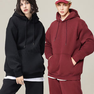 Oem Heavyweight Pullover Hoodie Printed Fleece Long Sleeve Cotton <b>Sweatshirt</b> Drop Shoulder Drawstrings Oversized Men's Hoodies - Product Image 3