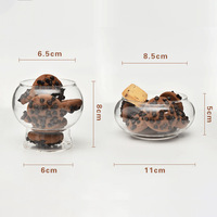 Gobelet transparent pour salade de fruits, yaourt, pudding, mini-gobelet rond pour milkshake, bol à dessert en verre cristallin pour crème glacée