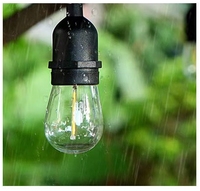 Bombilla LED de Filamento Edison Blanco Cálido S14 2W para Luces de Cadena de Exterior con Plástico para Jardín E27 CRI 90 Garantía de 2 Años
