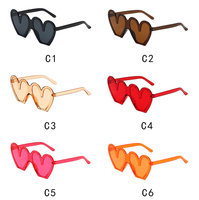 Nouvelles lunettes de soleil coeur coeur avec grand cadre