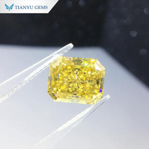เครื่องประดับ Tianyu อัญมณีตัดเพชรโมอิสสีเหลืองสดใสสำหรับการทำเครื่องประดับ - Product Image 4