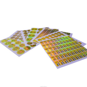 Étiquettes autocollantes dorées holographiques anti-contrefaçon de haute qualité avec codes à gratter <span class=keywords><strong>pour</strong></span> système de vérification - Product Image 2