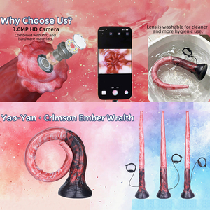 ดิ๊กโด้รูปทรงม้าขนาดยาวพิเศษ 31.29 นิ้ว พร้อมไฟ LED 8 ดวง กล้อง HD 3.0MP อุปกรณ์สำรวจทวารหนัก OEM ซิลิโคนสำหรับส่องกล้องตรวจทวารหนัก - Product Image 2