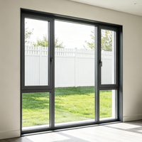 Ventana Abatible de Aluminio y Vidrio Templado, Económica, a Prueba de Polvo, Insonorizada y Fácil de Limpiar, para Hogar y Oficina, Venta al Por Mayor