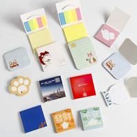 Blocs-notes autocollants personnalisés avec impression de logo, formes et tailles variées, blocs-notes promotionnels pour la marque d'entreprise