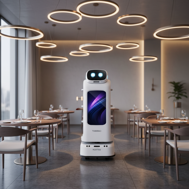 Restaurant Food Delivery Robot 4 Trays 40kg Payload Auto Navigation Service Robot for Hotel Catering
