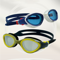 Lunettes de natation pour adultes à vision large, verres incurvés, anti-buée, protection UV, sangle réglable, revêtement en silicone