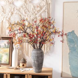 Rami Artificiali di Arance e Ciliegie Selvatiche Autunnali per Decorazioni Natalizie, Rami Spray di Frutta di Alta Qualità all'Ingrosso - Product Image 1