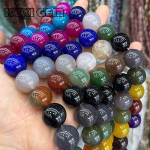 Wholesale 20mm Mix Color Natural Agate <strong>Stone</strong> <strong>Beads</strong> 7 Chakra Energy Power Large Natural Healing <strong>Stone</strong> <strong>Beads</strong> for Jewelry Making - Product Image 2